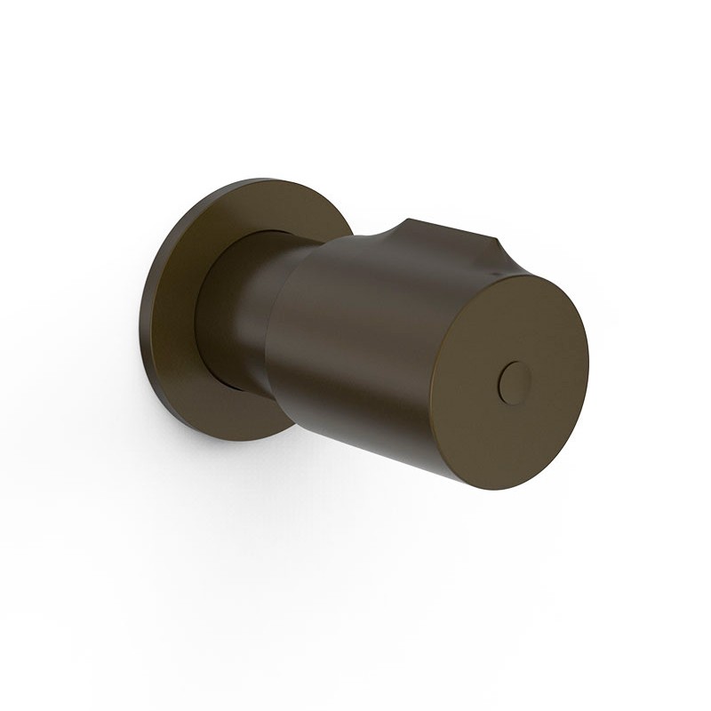 Llave de paso empotrada 1/2" TRES negro bronce - 06115501KMB
