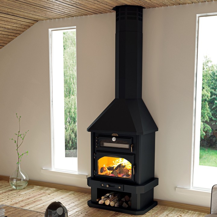 Chimenea de leña con horno EBRO - Bronpi 4