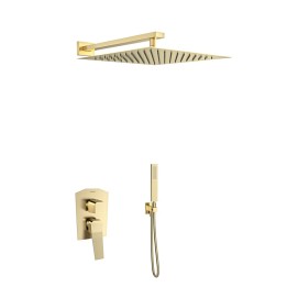 Kit monomando ducha empotrado 2-vías PRISMA oro cepillado - K4215021OC 1