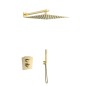Kit termostático ducha empotrado 2-vías PRISMA oro cepillado - K4287011OC