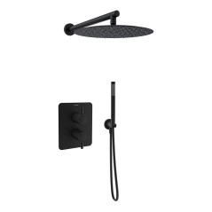 Kit termostático ducha empotrado 2-vías ODISEA negro mate - K3987022NM - Ramón Soler