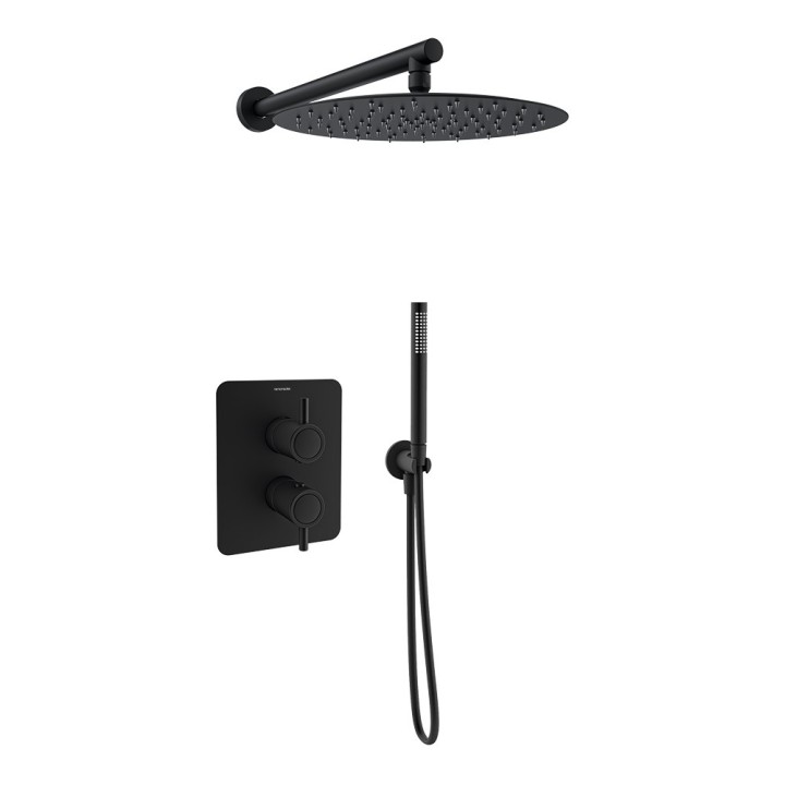 Kit termostático ducha empotrado 2-vías ODISEA negro mate - K3987022NM 1