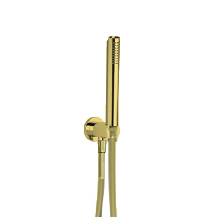 Conjunto ducha pared mano cilíndrica oro cepillado - 3792DOC 1