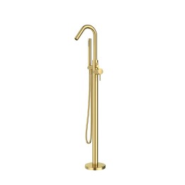Monomando baño-ducha a suelo ODISEA oro cepillado - 398503DOC 1