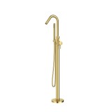 Monomando baño-ducha a suelo ODISEA oro cepillado - 398503DOC 1