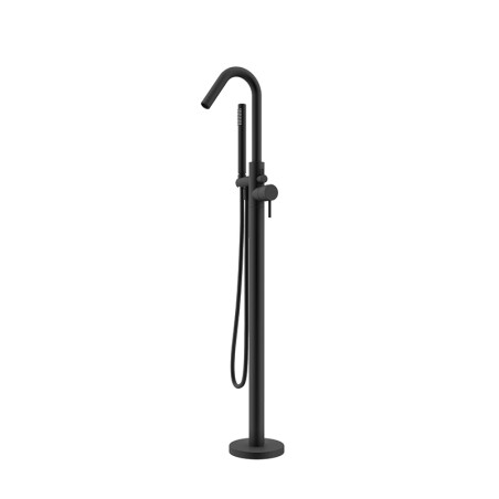 Monomando baño-ducha a suelo ODISEA negro mate - 398503DNM - Ramón Soler
