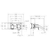 Monomando lavabo empotrado URBAN CHIC negro mate - 212001NM 2