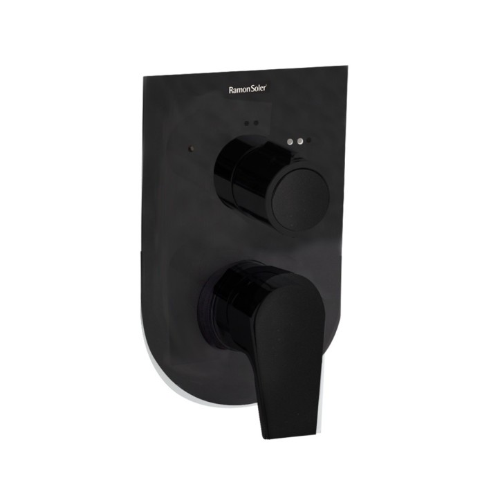 Monomando ducha empotrado 2-vías URBAN CHIC negro mate - 211502SNM 1