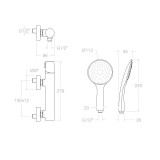 Monomando ducha TZAR cromo - 340801TR 2