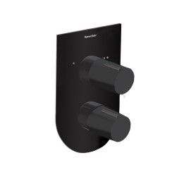 Monomando ducha empotrado 2-vías TZAR negro mate - 341502SNM 1
