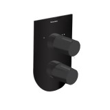 Monomando ducha empotrado 2-vías TZAR negro mate - 341502SNM 1