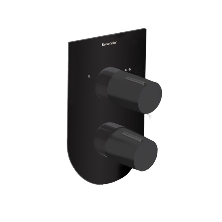 Monomando ducha empotrado 2-vías TZAR negro mate - 341502SNM 1