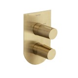 Monomando ducha empotrado 2-vías TZAR oro cepillado - 341502SOC 1