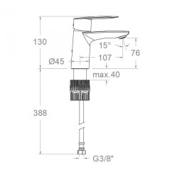 Monomando lavabo (AF) CIVIC cromo - 510103
