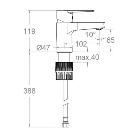 Monomando lavabo (AF) TITANIUM cromo - 189102