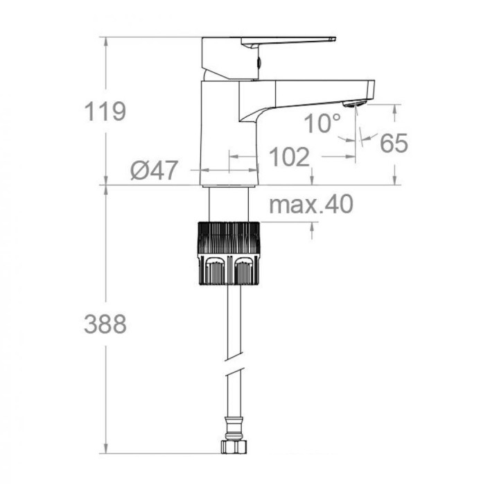 Monomando lavabo (AF) TITANIUM cromo - 189102 2
