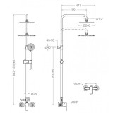 Conjunto monomando ducha TITANIUM cromo - 187402RP240 2