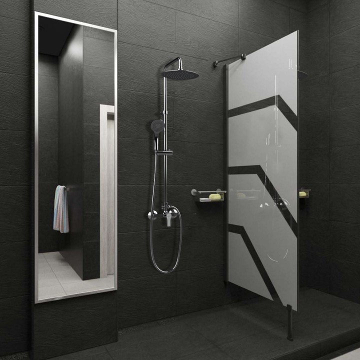 Conjunto monomando ducha TITANIUM cromo - 187402RP240 3