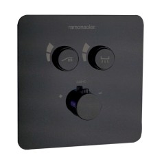 Termostático ducha empotrado 2-vías RS SMART negro mate - 85T201SNM- Ramón Soler