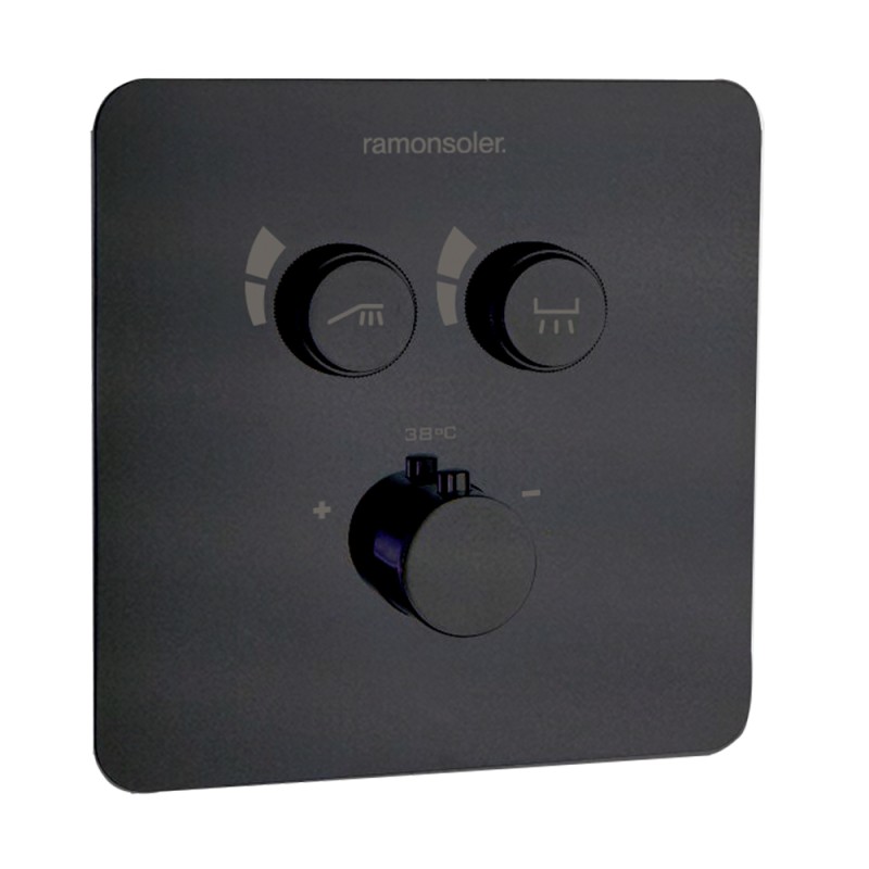 Termostático ducha empotrado 2-vías RS SMART negro mate - 85T201SNM Termostático ducha empotrado 2-vías RS SMART negro mate - 85T201SNM