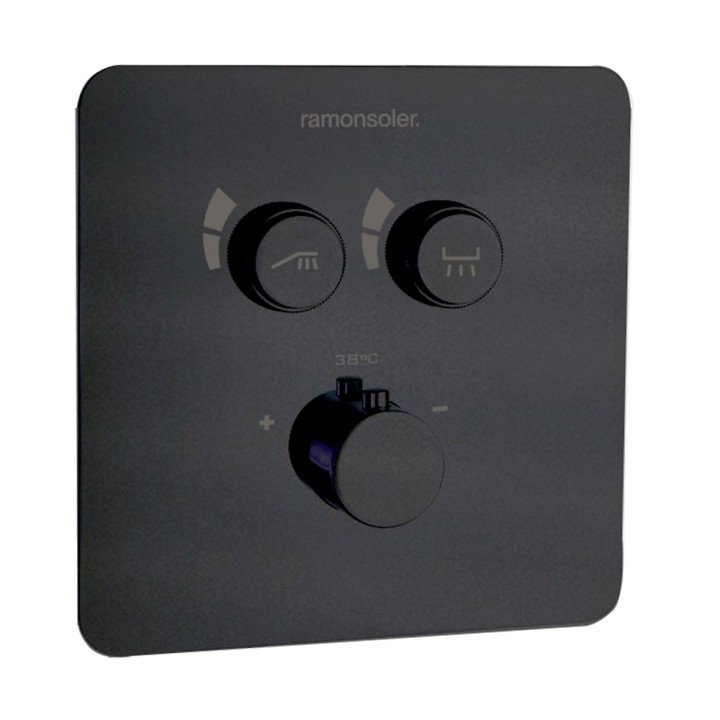 Termostático ducha empotrado 2-vías RS SMART negro mate - 85T201SNM 1