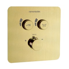 Rs Smart empotrado 2-3 oro cepillado - 85T201SOC- Ramón Soler