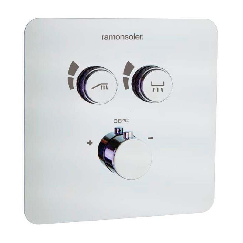 Termostático ducha empotrado 2-vías RS SMART cromo - 85T201S Termostático ducha empotrado 2-vías RS SMART cromo - 85T201S