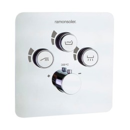 Termostático ducha empotrado 3-vías RS SMART cromo - 85T301S 1