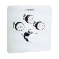 Termostático ducha empotrado 3-vías RS SMART cromo - 85T301S - Ramón Soler