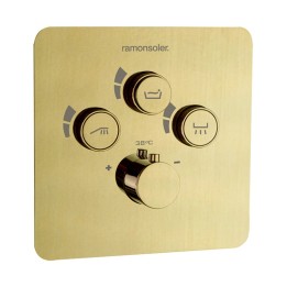 Termostático ducha empotrado 3-vías RS SMART oro cepillado - 85T301SOC 1