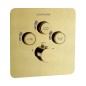 Termostático ducha empotrado 3-vías RS SMART oro cepillado - 85T301SOC