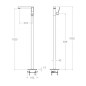 Monomando lavabo a suelo PRISMA negro mate - 427602NM Monomando lavabo a suelo PRISMA negro mate - 427602NM