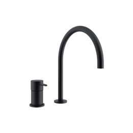 Monomando lavabo repisa ODISEA negro mate - 394702NM 1