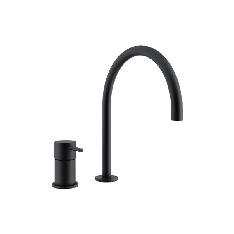 Monomando lavabo repisa ODISEA negro mate - 394702NM