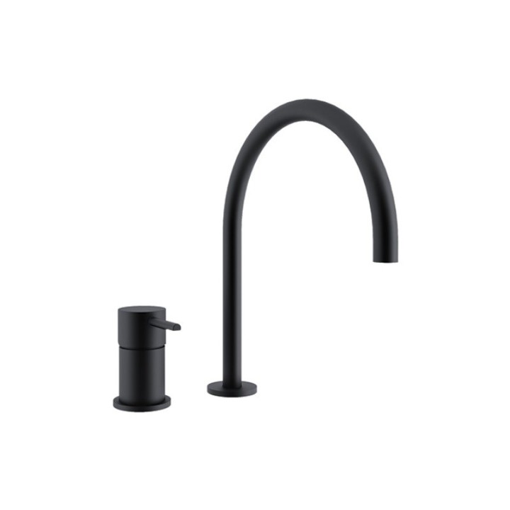 Monomando lavabo repisa ODISEA negro mate - 394702NM 1
