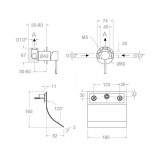 Monomando lavabo empotrado cascada ODISEA oro cepillado - 3916902OC 2