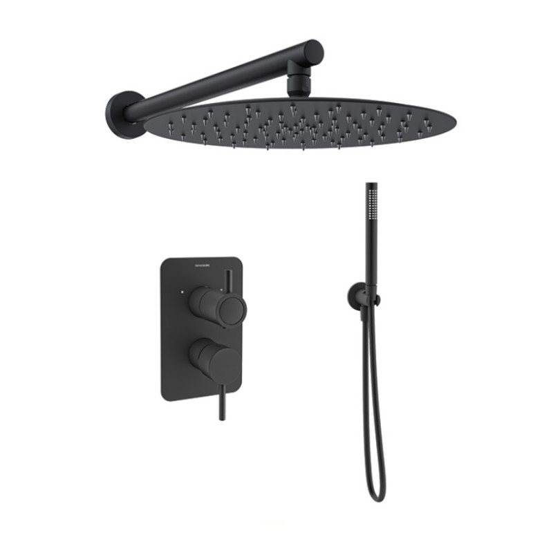 Kit monomando ducha empotrado 2-vías ODISEA negro mate - K3915122NM