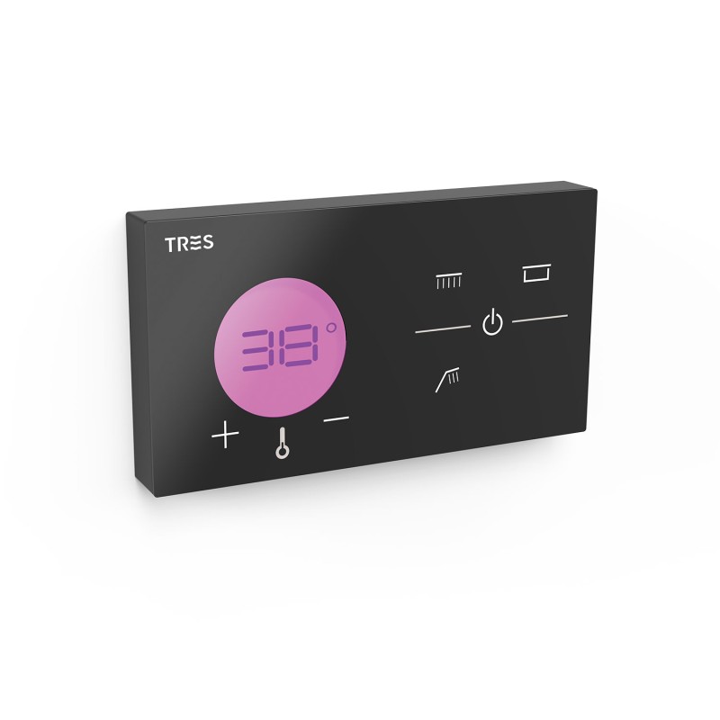 Termostático electrónico ducha empotrado 3-vías negro mate - 49288399 Termostático electrónico ducha empotrado 3-vías negro mate - 49288399