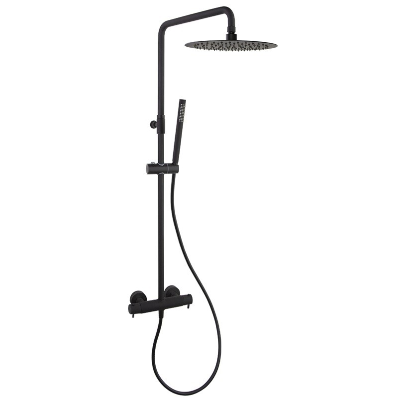 Conjunto termostático ducha ODISEA negro mate - 395401RM300NM