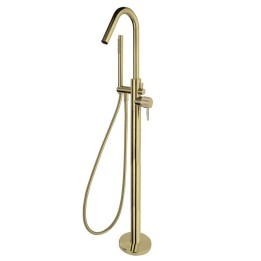 Monomando baño-ducha a suelo ODISEA JOYA oro cepillado - 598503DOC 1