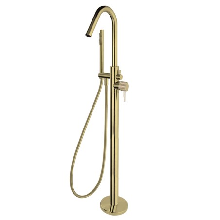 Monomando baño-ducha a suelo ODISEA JOYA oro cepillado - 598503DOC - Ramón Soler