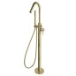 Monomando baño-ducha a suelo ODISEA JOYA oro cepillado - 598503DOC