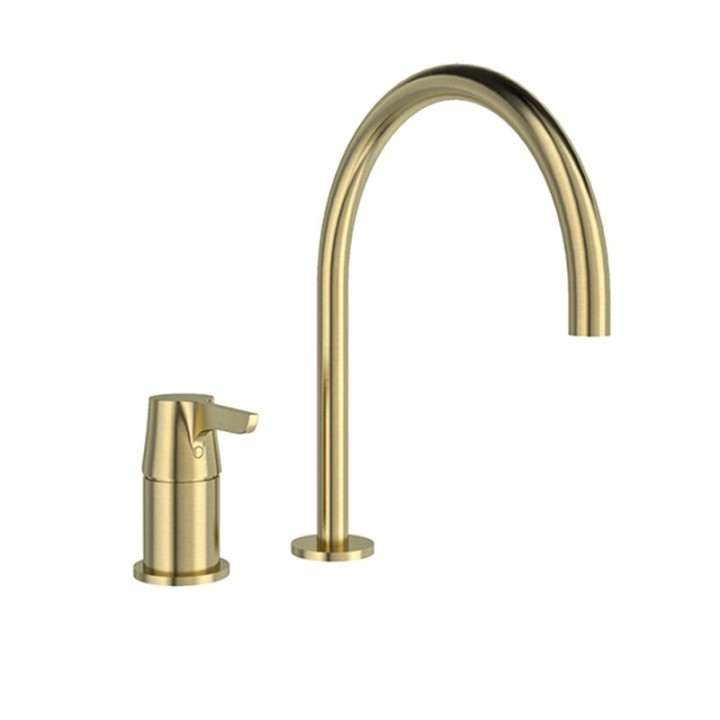 Monomando lavabo repisa ADAGIO oro cepillado - 914702OC 1