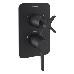 Monomando ducha empotrado 3-Vías ADAGIO negro mate - 911513SNM 1