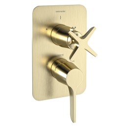Monomando ducha empotrado 3-Vías ADAGIO oro cepillado - 911513SOC 1