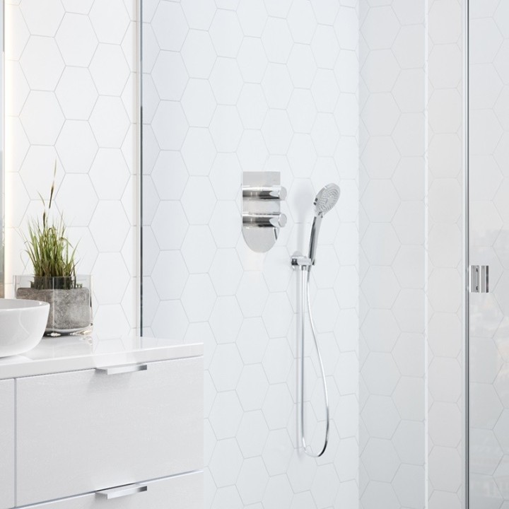 Termostático ducha empotrado 2-Vías URBAN CHIC cromo - 218712S 2