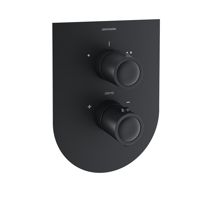Termostático ducha empotrado 2-Vías URBAN CHIC negro mate - 218712SNM