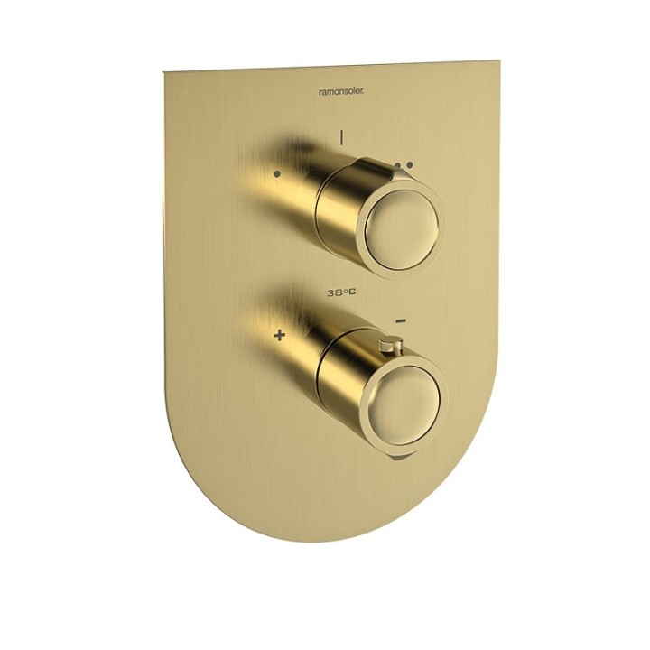Termostático ducha empotrado 2-Vías URBAN CHIC oro cepillado - 218712SOC 1