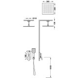 Kit monomando ducha empotrado 2-vías PROJECT-TRES RAPID-BOX cromo - 22138003 2