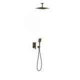 Kit monomando ducha empotrado 2-vías PROJECT-TRES RAPID-BOX negro bronce - 22138003KMB 1